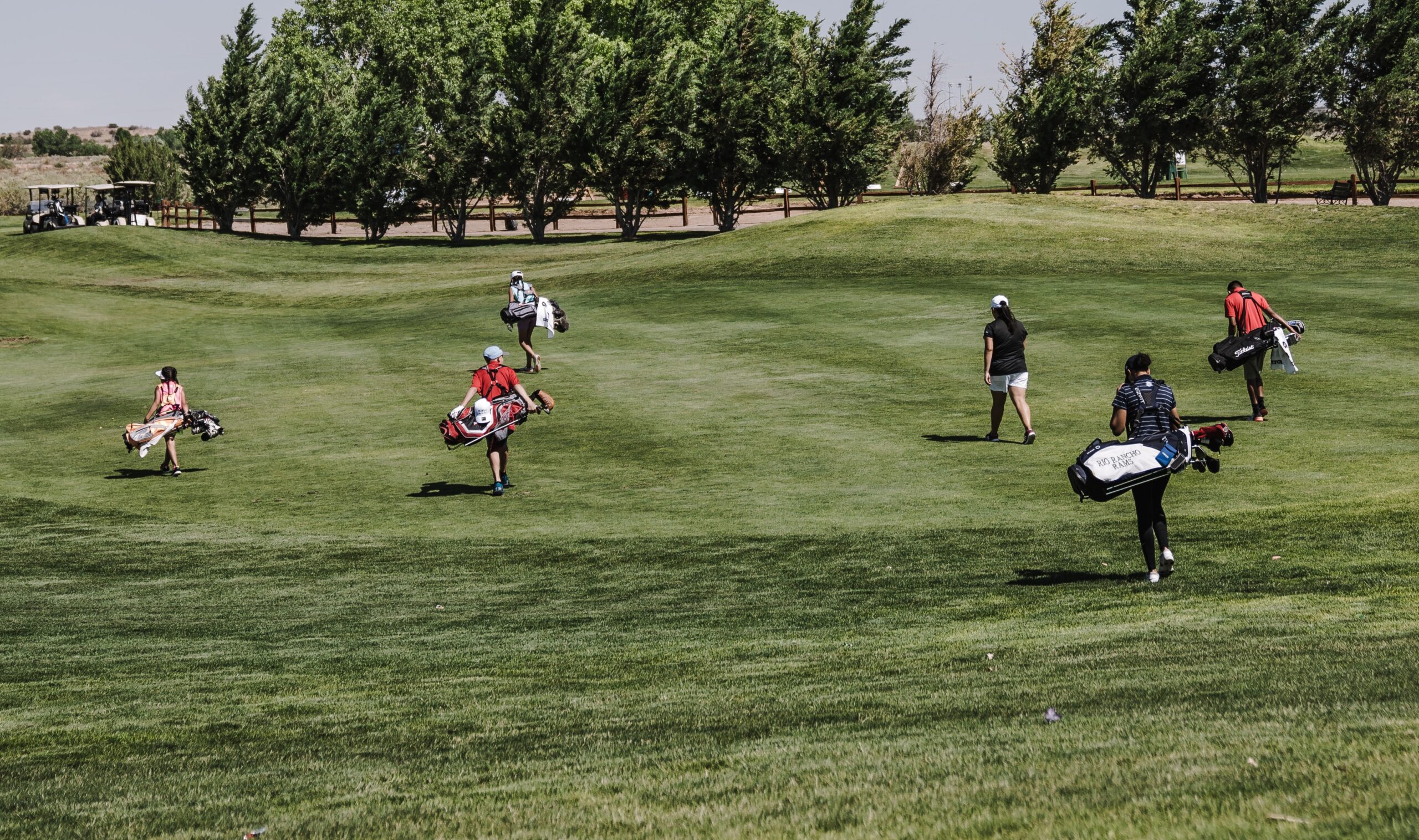 Golf members on course